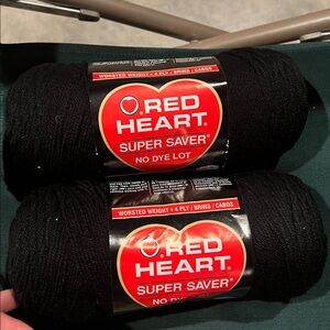 Red Heart Super Saver Black Yarn